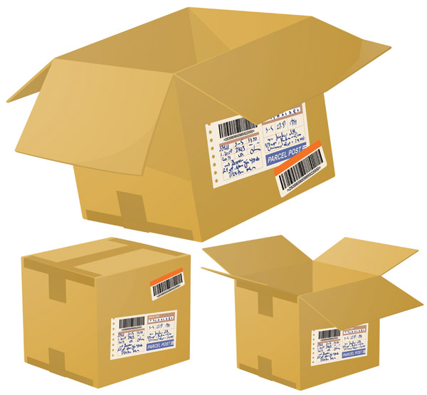 free vector Logistics and express special cartons 01 vector